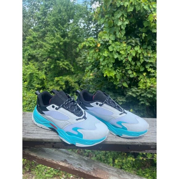 Triple 7 Men’s Aqua White  Sneakers Sz 10 NIB - Picture 1 of 8